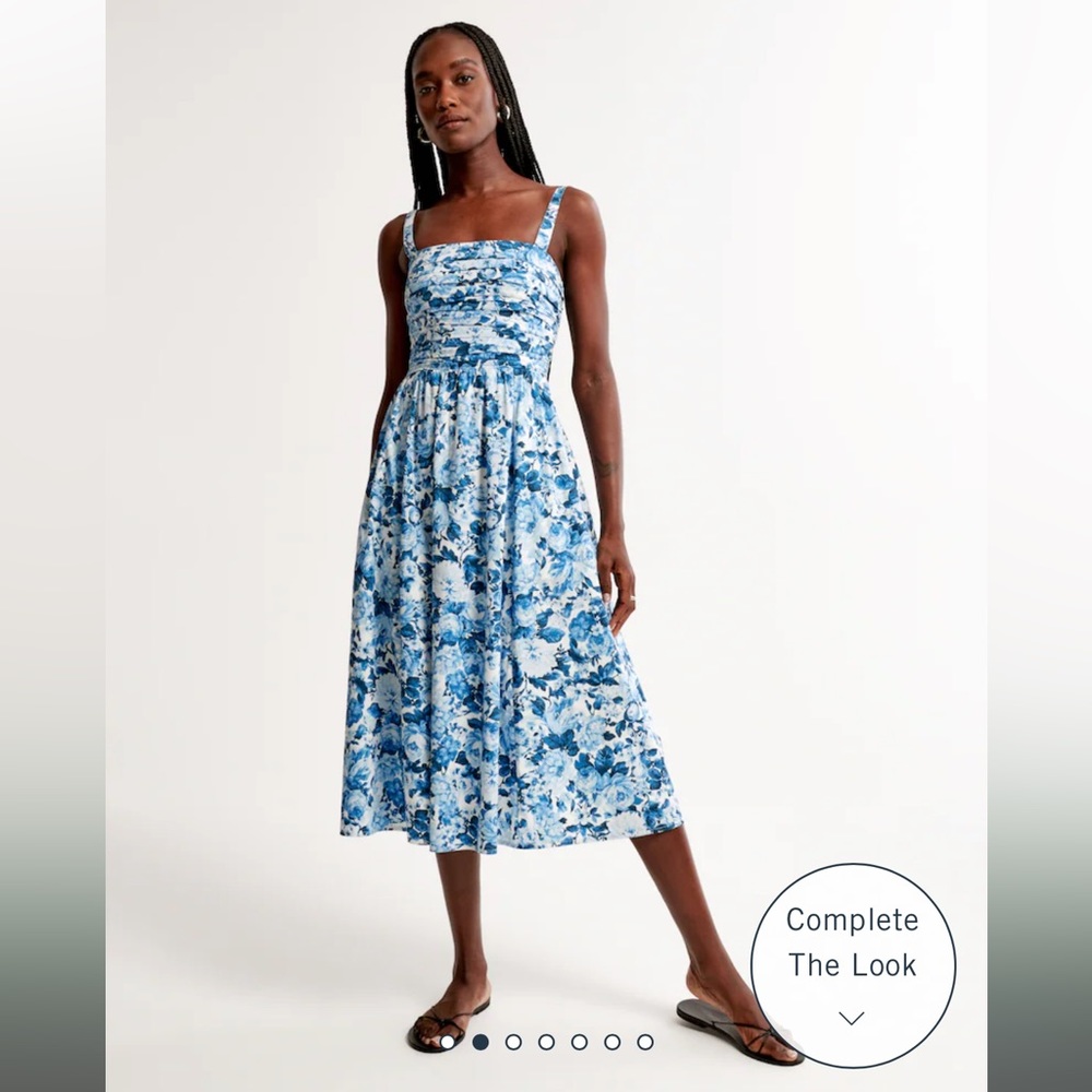 - Emerson Poplin Wide Strap Midi Dress